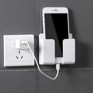 Wall Mounted Organizer Storage Box Remote Control Mounted Mobile Phone Plug Wall